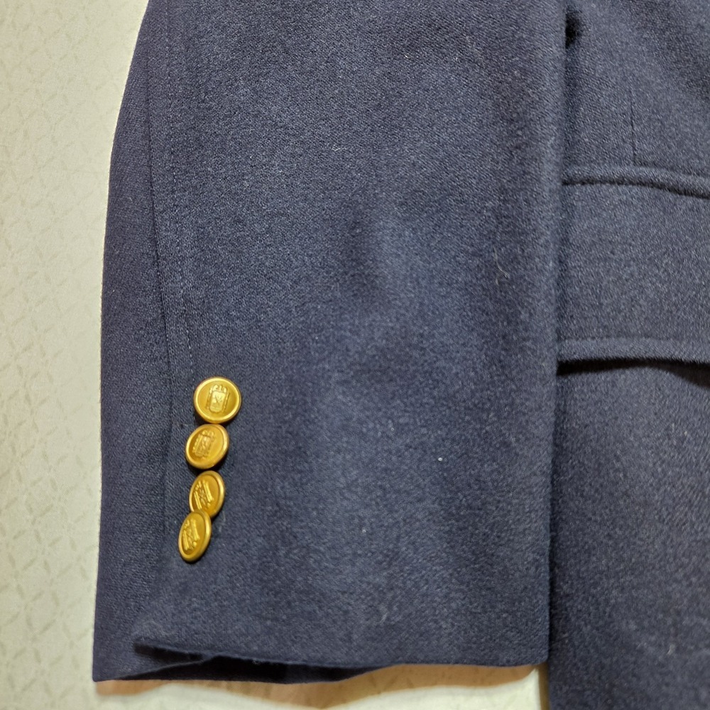 Corbin of Huntington Navy Blazer Mens 44R Gold Button USA Made Wool Classic - Picture 9 of 16